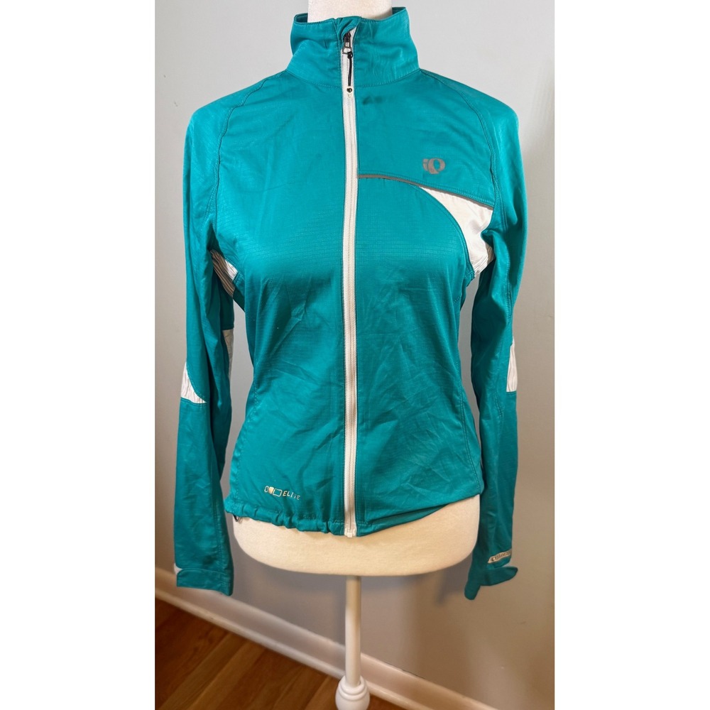 Pearl Izumi‎ Elite Series Cycling Jacket XS Teal White Full Zip Reflective
